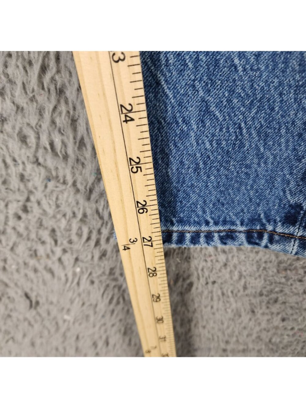 Levi's Jeans Womens 26 501 S Blue White Oak Cone Denim Button Fly Skinny *Read* - Picture 8 of 16
